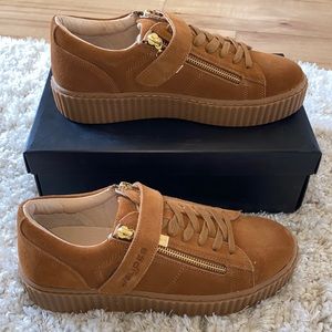 J/Slides NYC Papper shoes tan suede